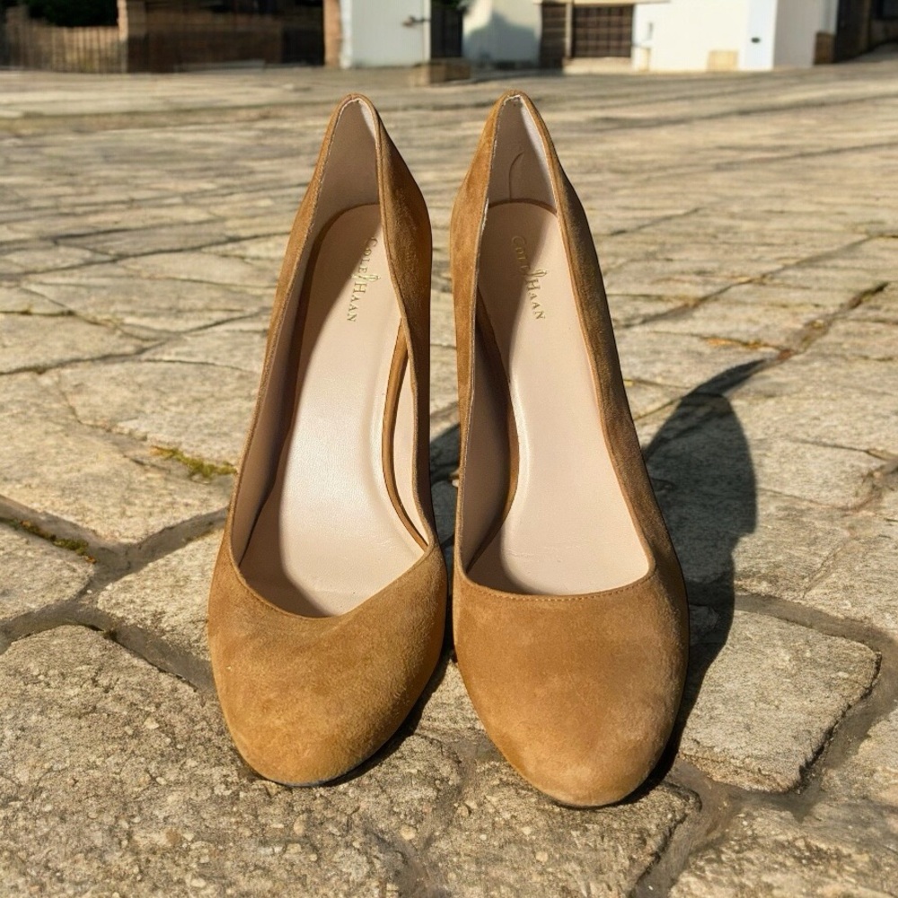 Cole Haan Women's Tan Suede Wedges Size 10.5M